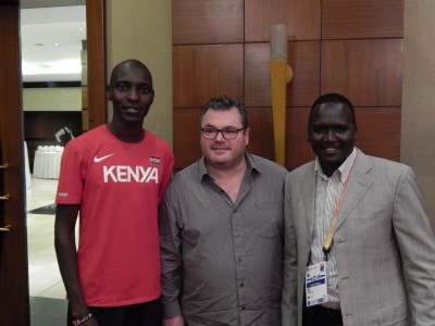 Asbel Kiprop, Frederico Rosa, and Paul Tergat at World Cross Country this year