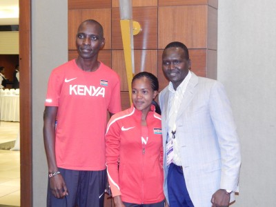 Asbel Kiprop, Faithy Kipyegon and Paul Tergat