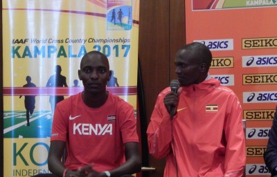 Stephen Kiprotich with the mic