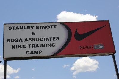 The Sign Outside of Camp LetsRun.com met Sumgong at in March (photo by Jean-Pierre Durand for the IAAF)