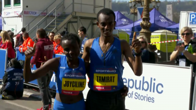 Winners Jepkosgei and Tamirat Tola