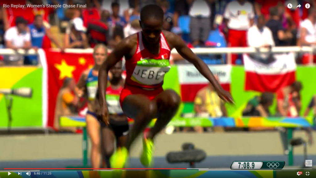 Jebet during last year's Olympic final