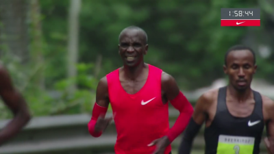 Kipchoge showing he's human