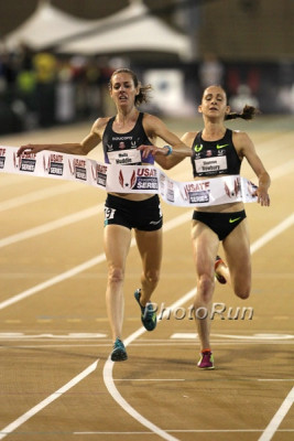 Huddle and Rowbury battled to the line in Sacramento in 2014