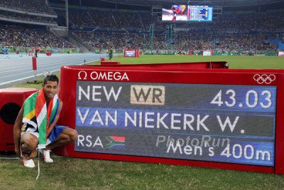 43.03 World Record for Van Niekerk in Rio