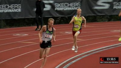 Ben Rainero Racing Galen Rupp in LetsRun Singlet Last Summer