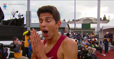 Fisher was excited after his NCAA win last year