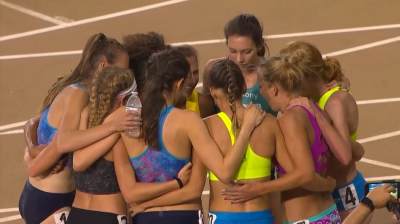 Grunewald and Competitors Gather for a Prayer