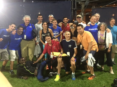 Even Paul Chelimo (on grass) and Cas Loxom were a part of Team Robby tonight