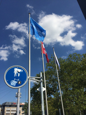 Flag for Weltklasse Zurich in Old Town Zurich