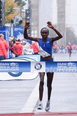 Gladys Cherono Wins 2017 BMW Berlin Marathon