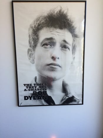 12 years after he first hung it on his office wall, Fox's Bob Dylan poster offers a reminder of the program's humble origins