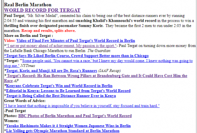 Tegat's WR as covered on LetsRun.com in 2003