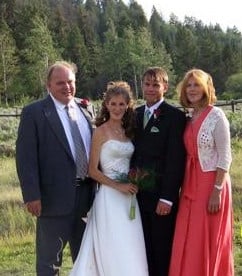 Joe and Susan Shay with Alicia and Ryan on their wedding day