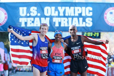 Meb After Winning the 2012 Olympic Marathon Trials