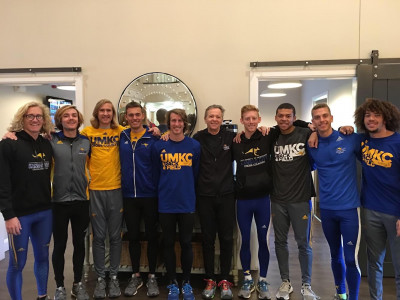 Mike (center) and UMKC team