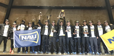 NAU celebrates. Photo via @NAUTrackFieldXC. 