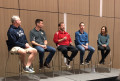 The coaches: Dan Iverson, Jonathan Dalby, Doug Soles, John O'Malley, Joan Hunter (l-r)