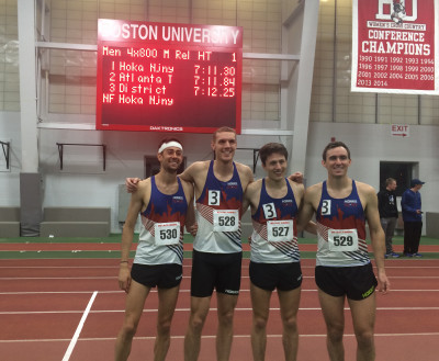 World record holders (from left) Merber, Giesting, Garn, & McAsey