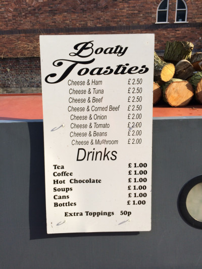 There was also a barge in the canal right next to the arena selling some very English sandwiches. Hope you like cheese.
