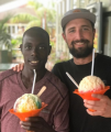 Cheserek and Haas in Hawaii in December (courtesy Edward Cheserek)