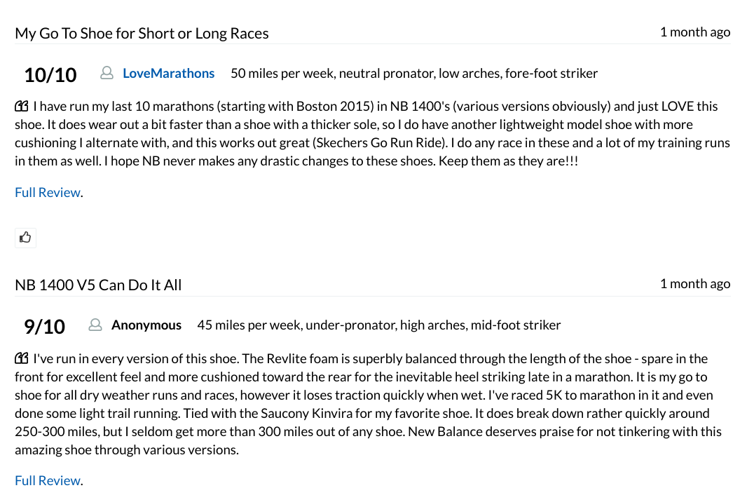 New balance deals 1400v6 letsrun