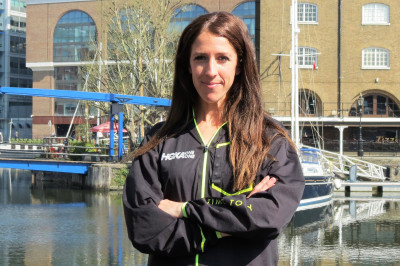 Steph Bruce of HOKA Northern Arizona Elite in advance of the 2018 Virgin Money London Marathon (photo by Jane Monti for Race Results Weekly)