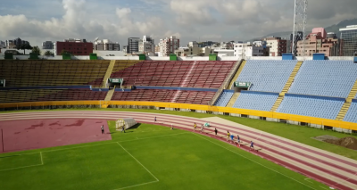 Tyler training in Quito (photo from STRIVE website)