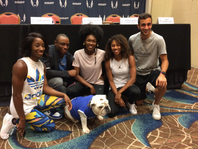 Harrison, Baker, Franklin, Carter, Andrews, and Drake mascot Griff the Bulldog