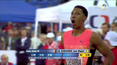 Even Echevarria couldn't quite believe how far he jumped today