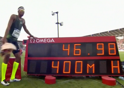 Abderrahman Samba breaks 47.00