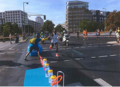 Drinks Guy in action during the race