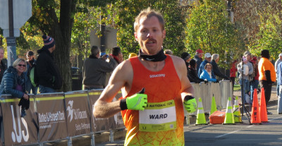 Jared Ward competing in the 2015 USA 12-K Championships in Alexandria, Virginia (photo by Jane Monti for Race Results Weekly)