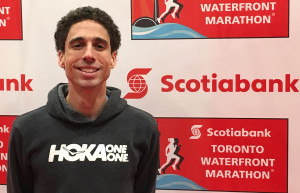 Cam Levins in advance of the 2018 Scotiabank Toronto Waterfront Marathon (photo by David Monti for Race Results Weekly)