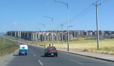 The empty buildings in the middle of nowhere