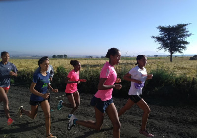 The women running