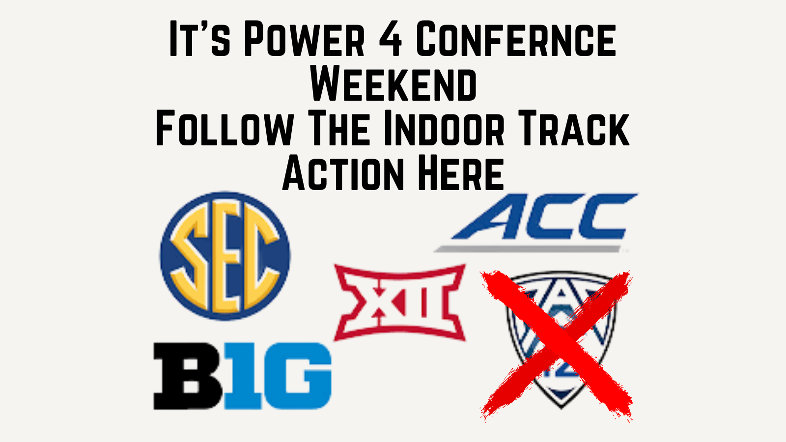 ACC, Big Ten, Big 12, and SEC Indoor Track and Field Meets Are This