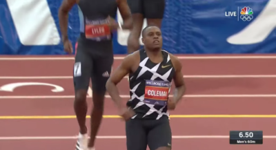 Christian Coleman Wins 60 at 2022 Millrose Games