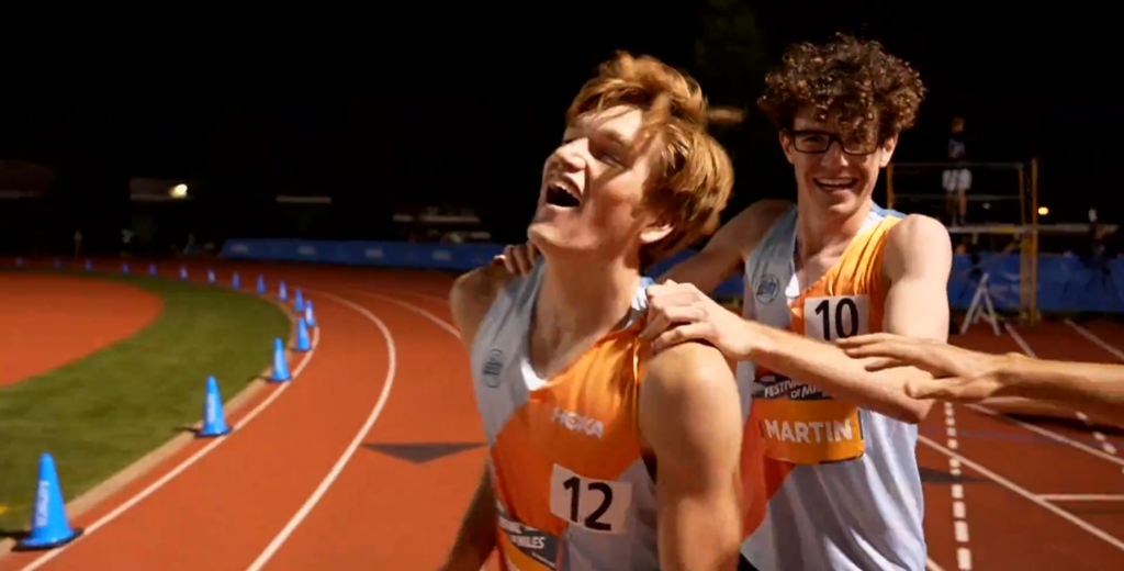 Gary Martin and Connor Burns sub-4 high school miles