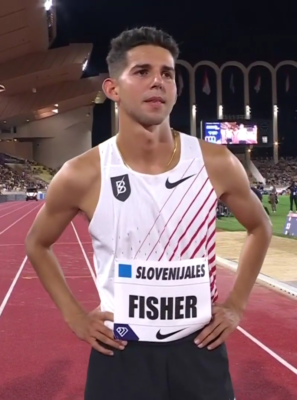 Fisher on the start line in Monaco