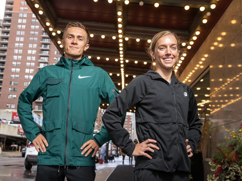 Conner Mantz and Emily Sisson at 2022 Chicago Marathon
