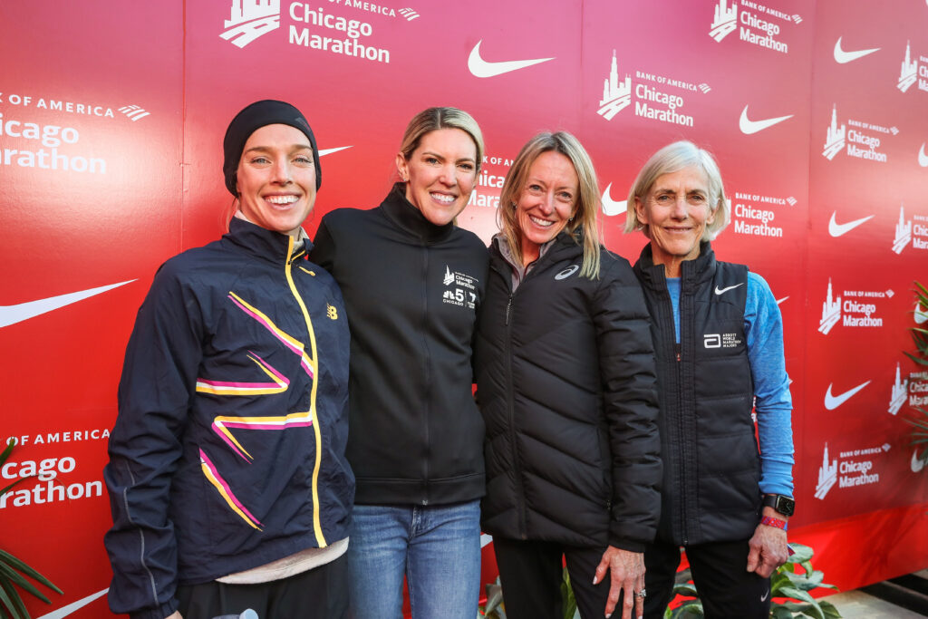 American Record Holders: Emily Sisson, Keira D'Amato, Deena Kastor, Joan Samuelson