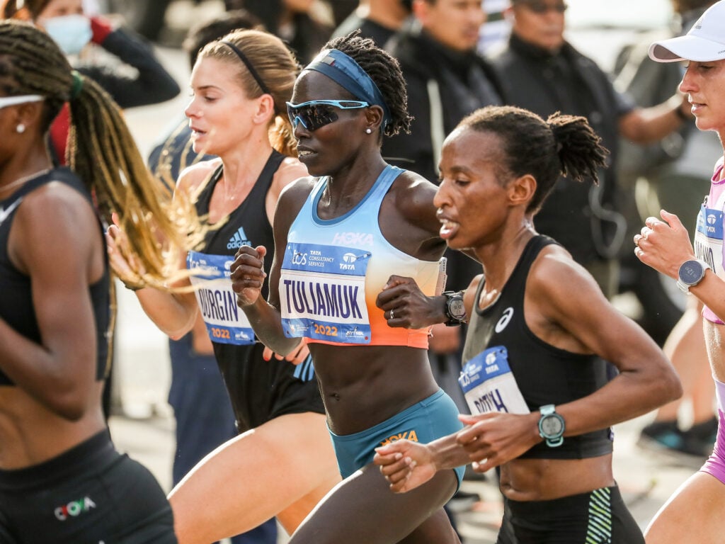 Aliphine Tuliamuk at 2022 TCS NYC Marathon