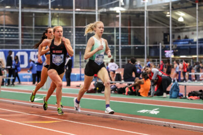 Alicia Monson leads Katelyn Tuohy in mile at Dr. Sander (Kevin Morris photo)