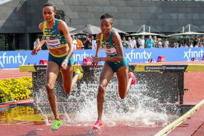 Prefontaine Women's Steeplechase final water barrier