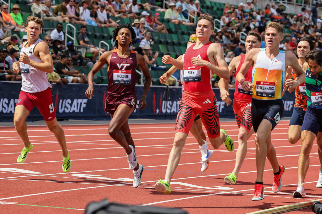Cooper Lutkenhaus (right) advance to USATF 800m Semifinals