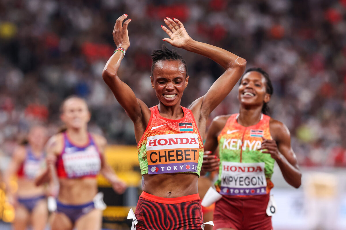 Beatrice Chebet beats Faith Kipyegon in 5000 at 2025 Worlds