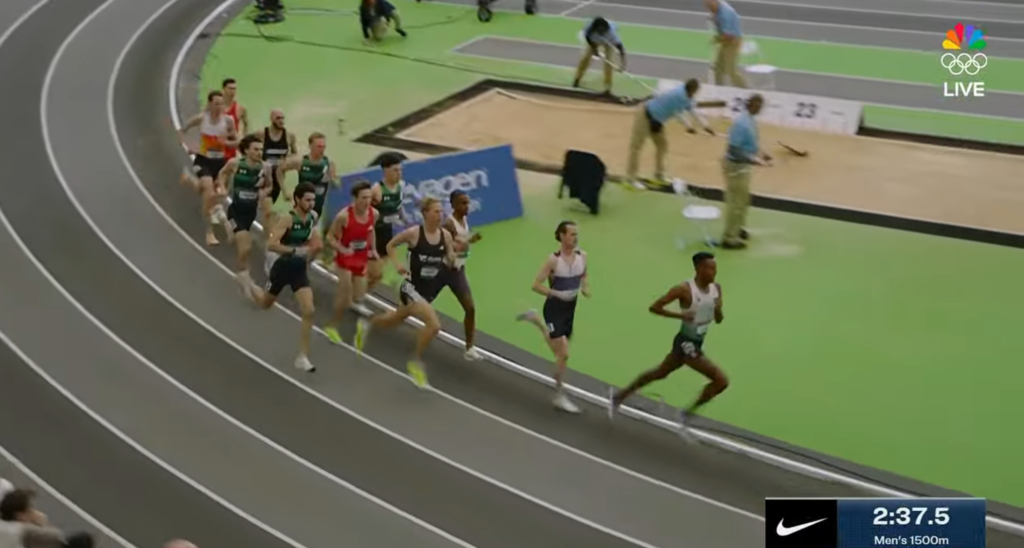 Hocker was in a perfect spot with 450m to go